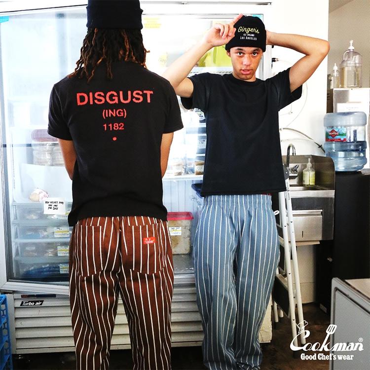 COOKMAN（クックマン） Chef Pants Stripe Malibu Blue シェフパンツ