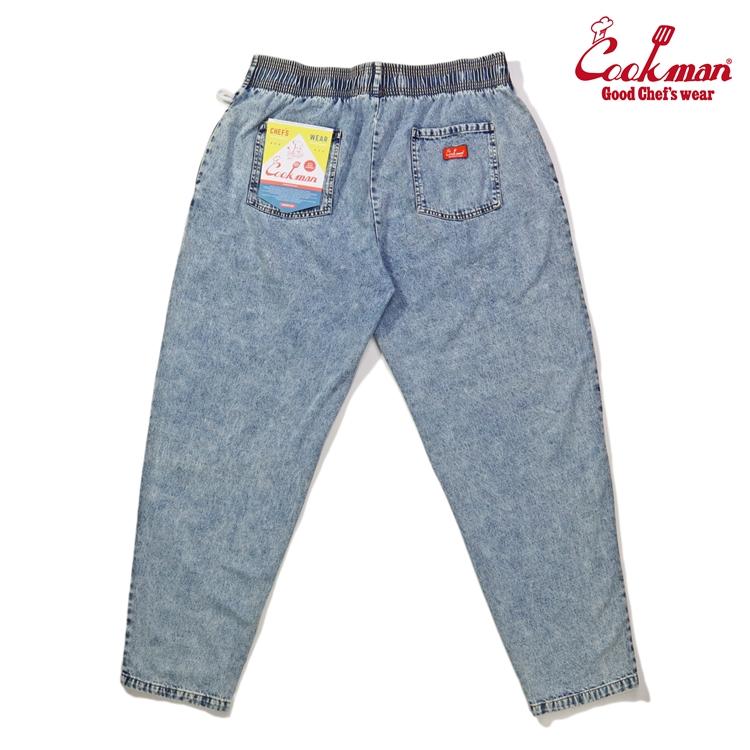 COOKMAN（クックマン） Chef Pants SnowWashedDenimBlue Plus Size