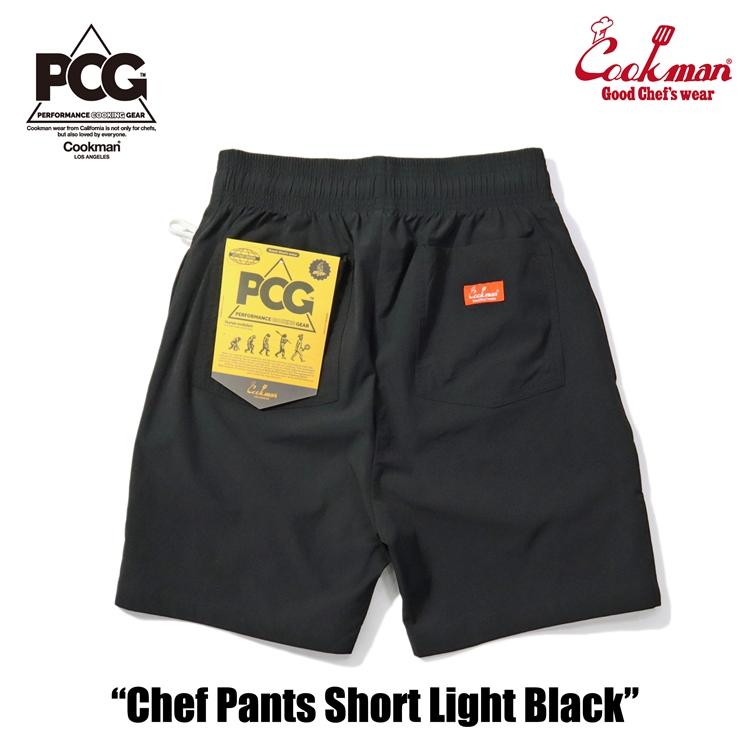 COOKMAN（クックマン） Chef Pants Short Light Black シェフパンツ