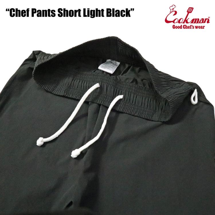 COOKMAN（クックマン） Chef Pants Short Light Black シェフパンツ
