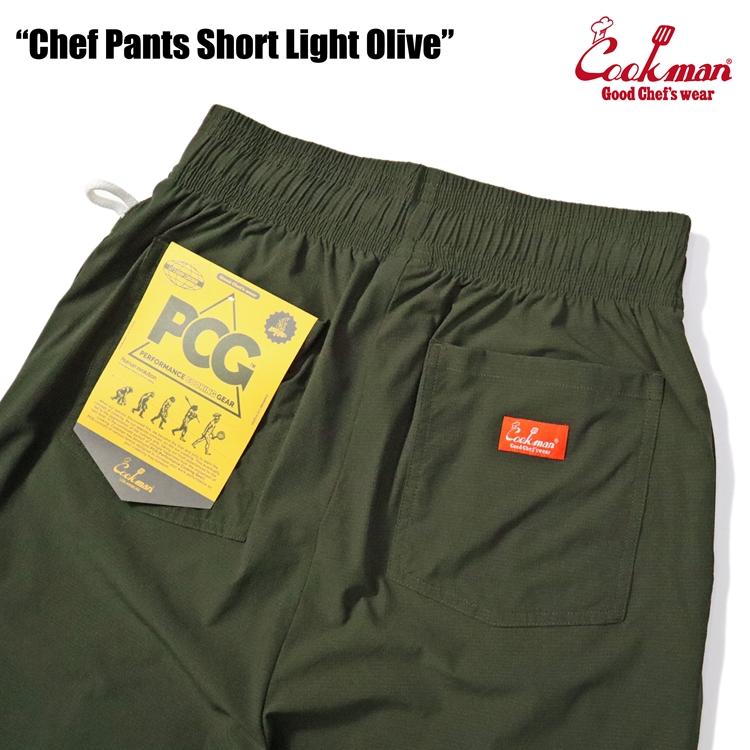 COOKMAN（クックマン） Chef Pants Short Light Olive シェフパンツ