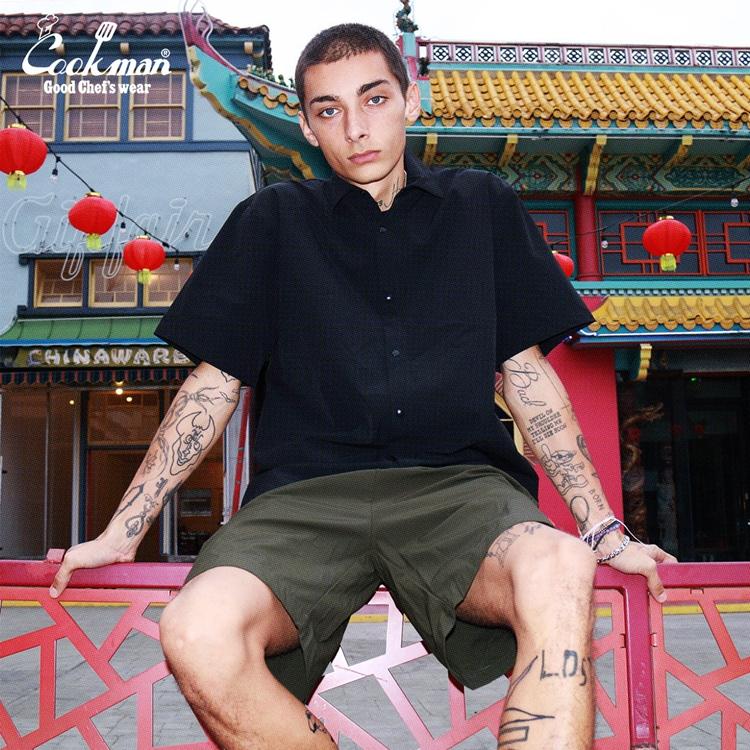 COOKMAN（クックマン） Chef Pants Short Light Olive シェフパンツ