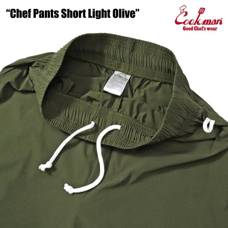 COOKMAN（クックマン） Chef Pants Short Light Olive シェフパンツ