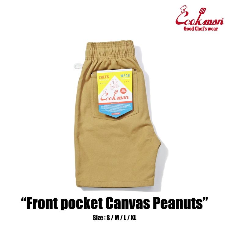 COOKMAN（クックマン） Chef Pants Short Front pocket Canvas Peanuts