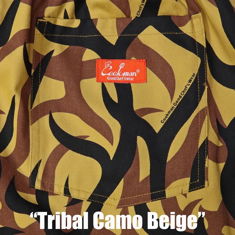 COOKMAN（クックマン） Chef Pants Short Tribal Camo Beige シェフ