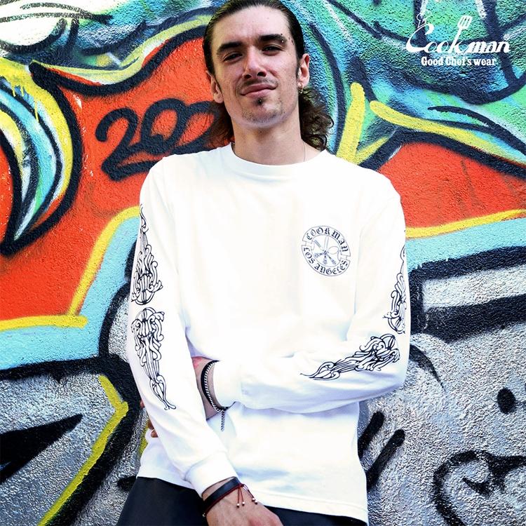 トップス cooklobin COOKMAN（クックマン） クックマンロングスリーブ Tシャツ Cutlery