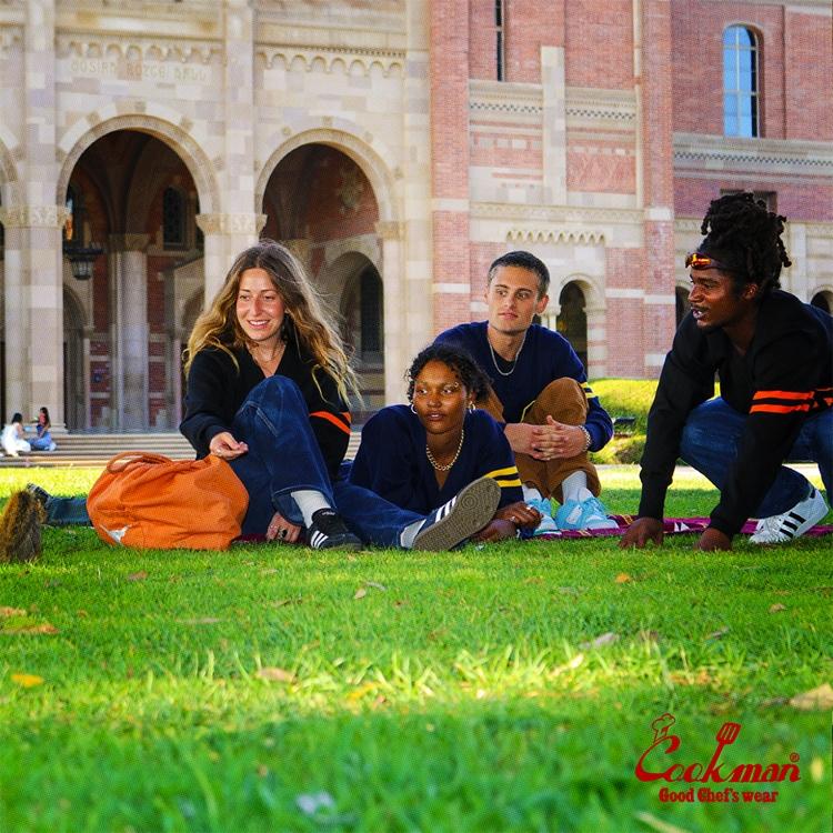 COOKMAN（クックマン） Knitted Cardigan Letterman Navy カーディアン