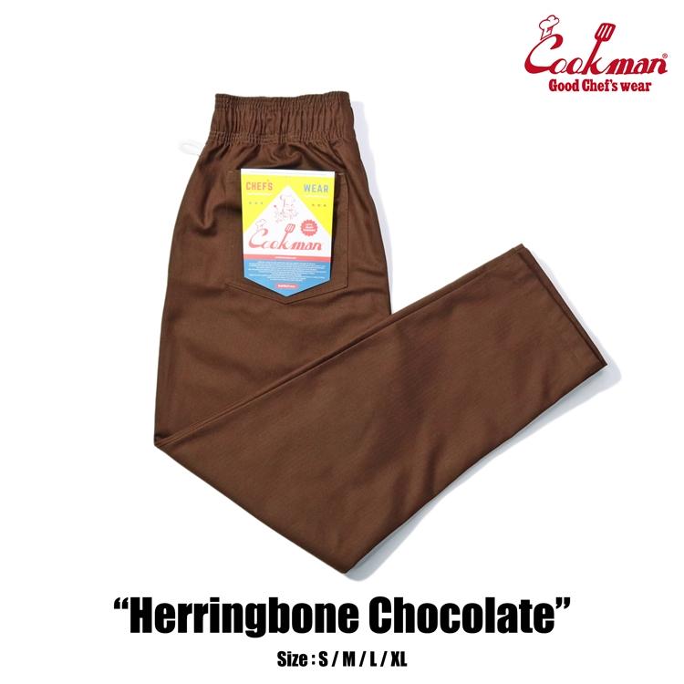 COOKMAN（クックマン） Chef Pants Herringbone Chocolate シェフ