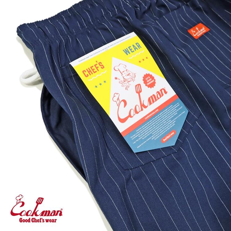 COOKMAN（クックマン） Chef Pants Pin Stripe Navy シェフパンツ ピン