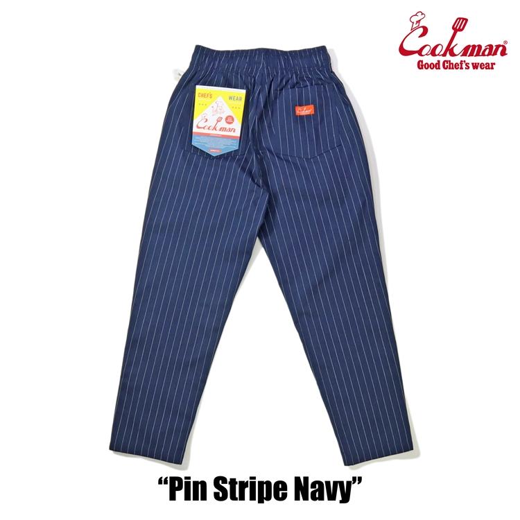 COOKMAN（クックマン） Chef Pants Pin Stripe Navy シェフパンツ ピン