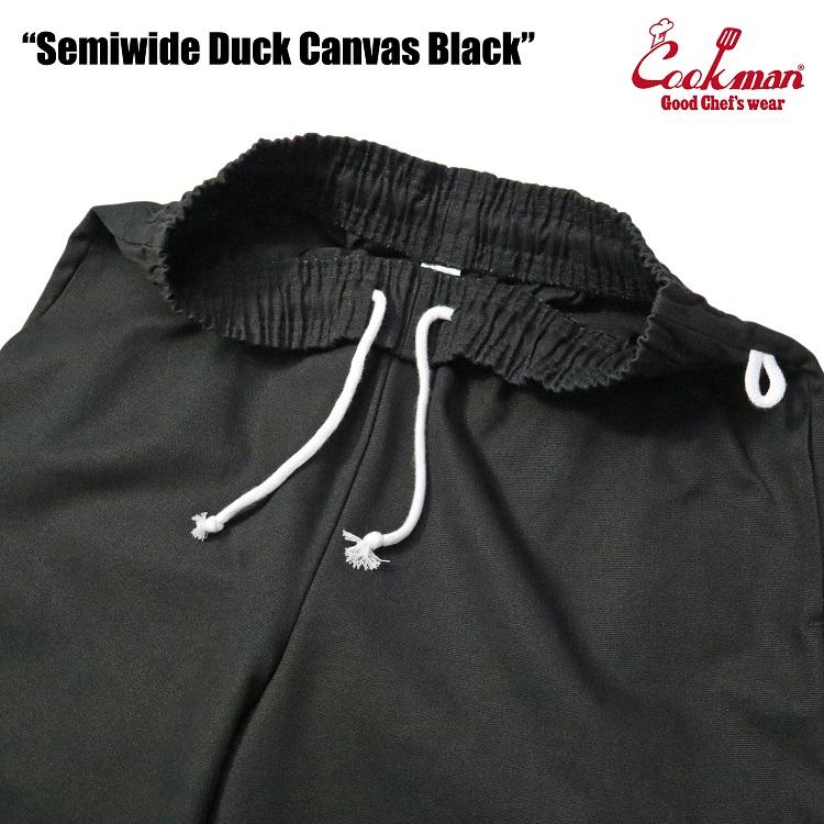 COOKMAN（クックマン） Chef Pants Semiwide Duck Canvas Black シェフ