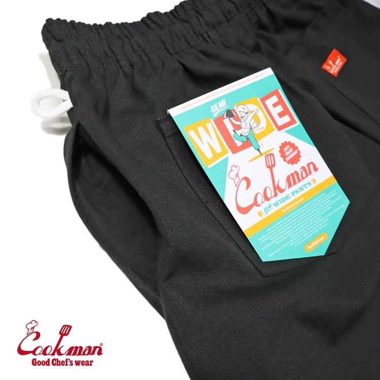 COOKMAN（クックマン） Chef Pants Semiwide Duck Canvas Black シェフ