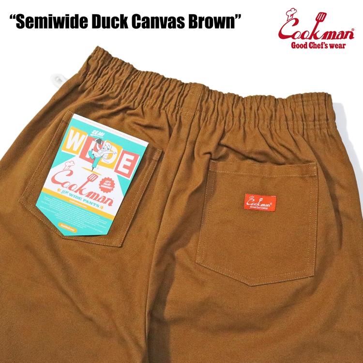 COOKMAN（クックマン） Chef Pants Semiwide Duck Canvas Brown シェフ