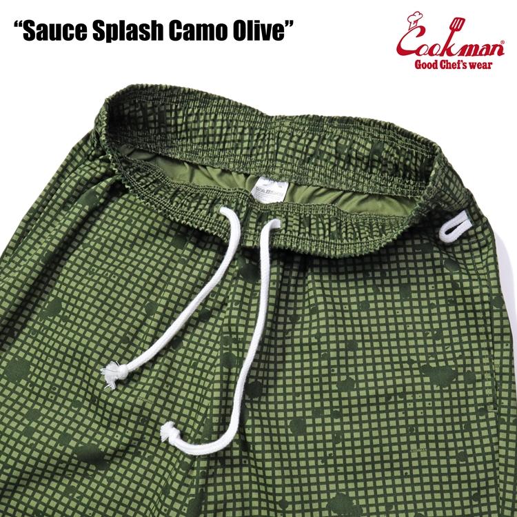 COOKMAN（クックマン） Chef Pants Sauce Splash Camo Olive シェフ