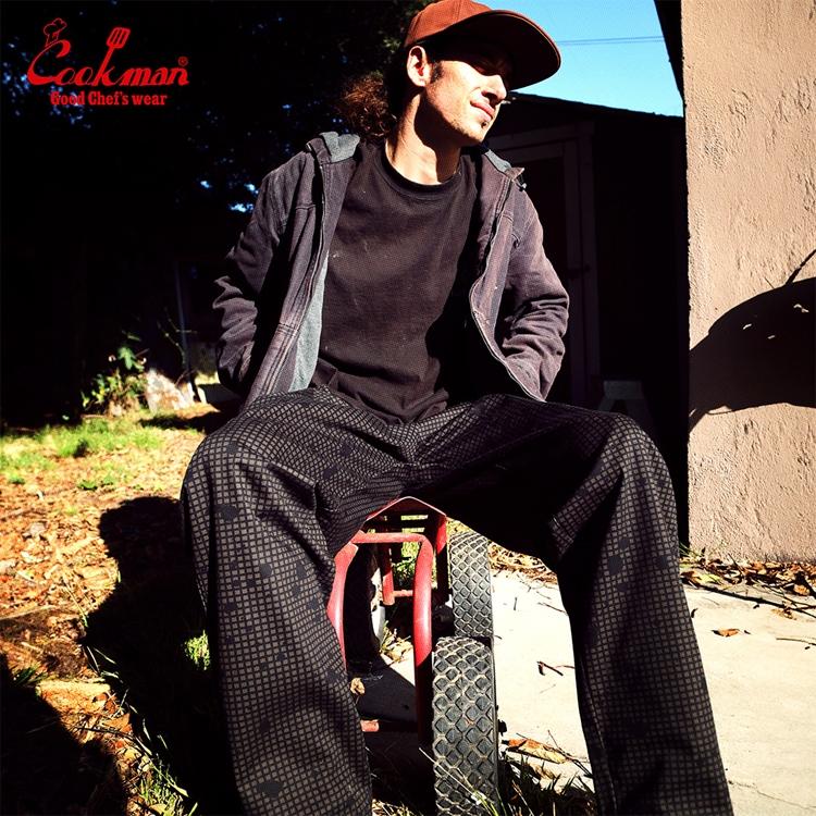 COOKMAN（クックマン） Chef Pants Sauce Splash Camo Black シェフ