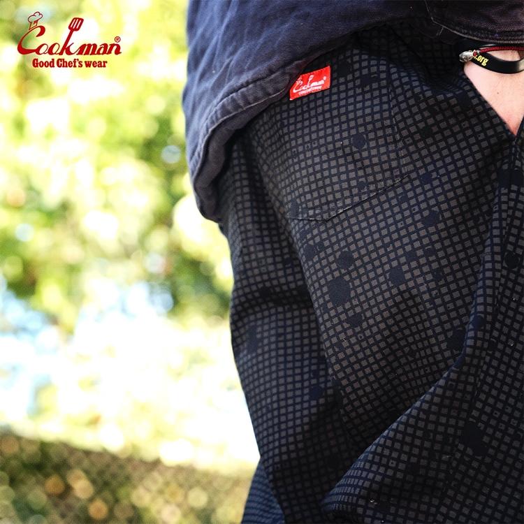 COOKMAN（クックマン） Chef Pants Sauce Splash Camo Black シェフ