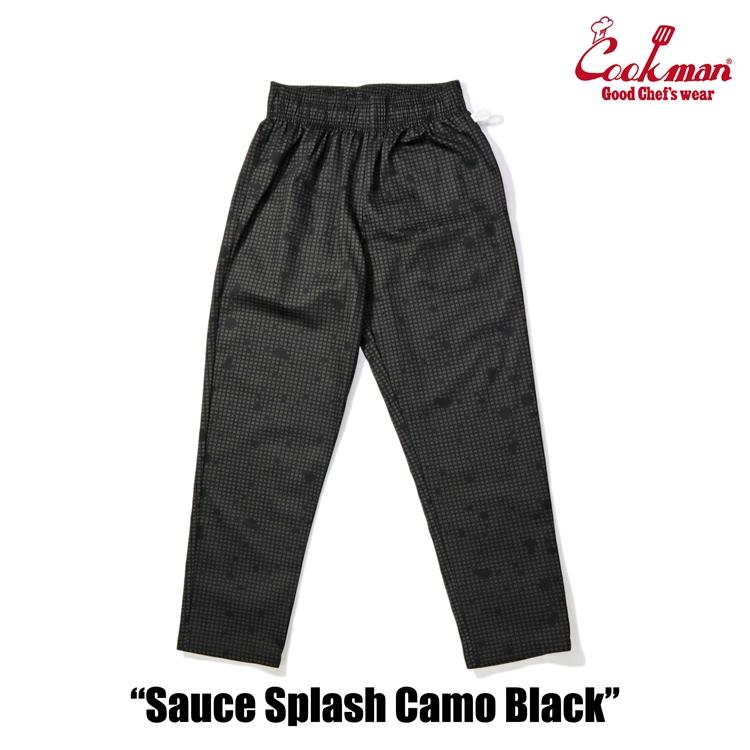 COOKMAN（クックマン） Chef Pants Sauce Splash Camo Black シェフ