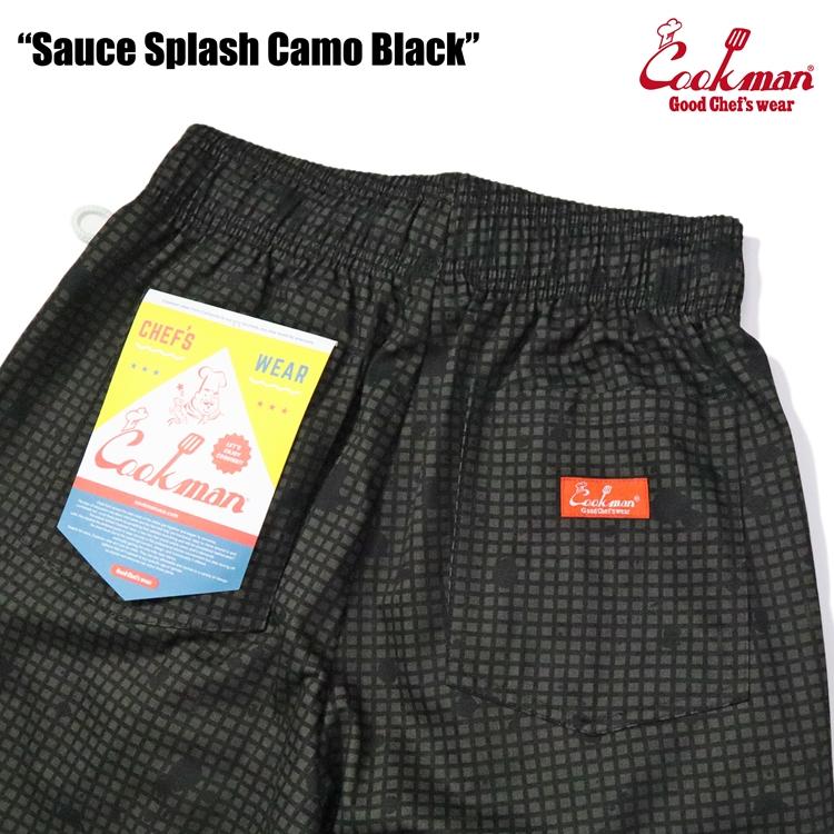 COOKMAN（クックマン） Chef Pants Sauce Splash Camo Black シェフ