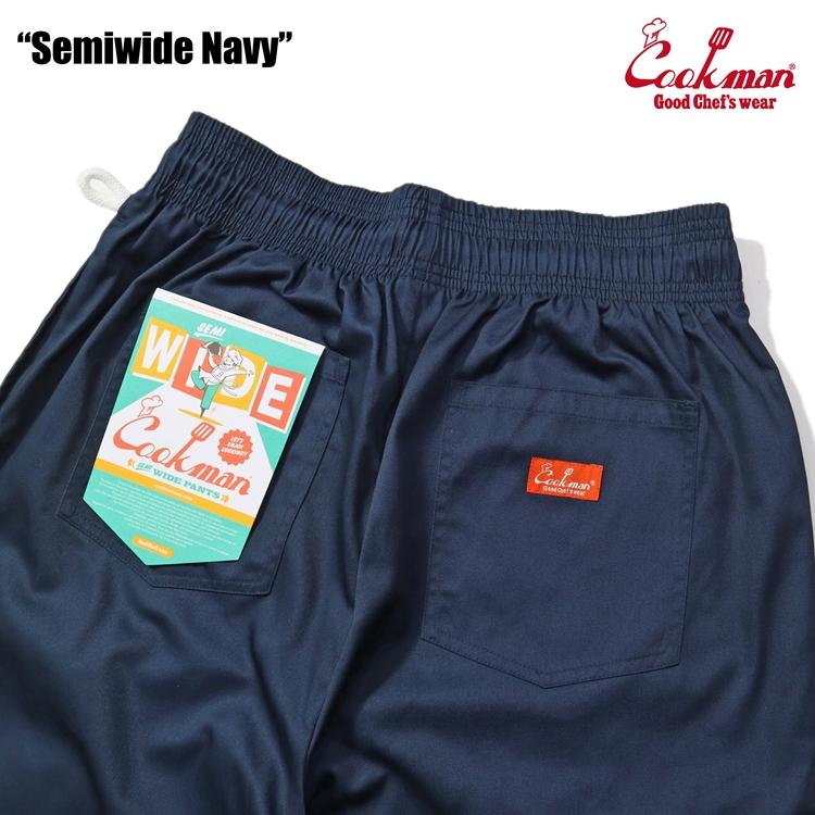 COOKMAN（クックマン） Chef Pants Semiwide Navy シェフパンツ