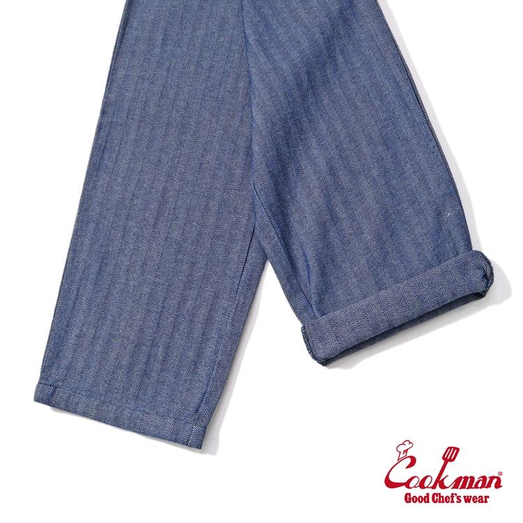 COOKMAN（クックマン） Chef Pants Semiwide Herringbone Denim Blue