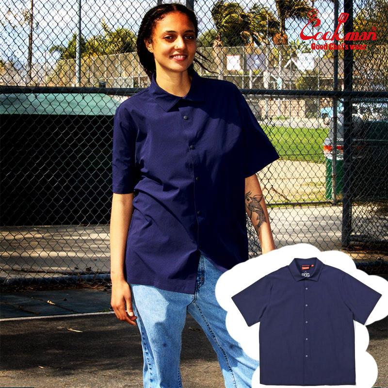 COOKMAN（クックマン） Work Shirts Short Sleeve Light Navy ワーク