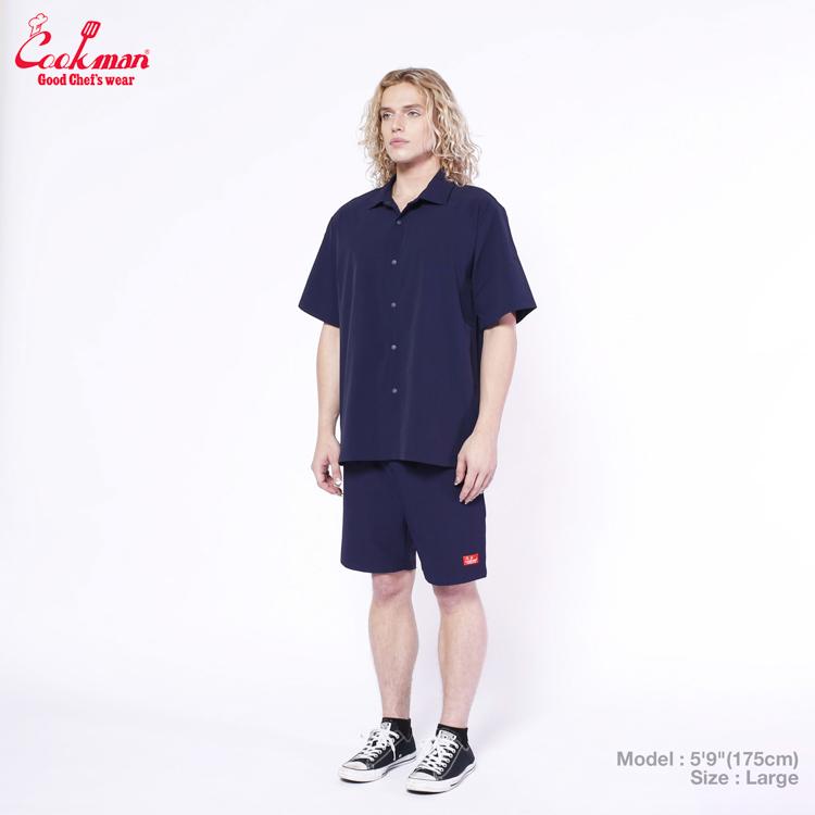 COOKMAN（クックマン） Work Shirts Short Sleeve Light Navy ワーク