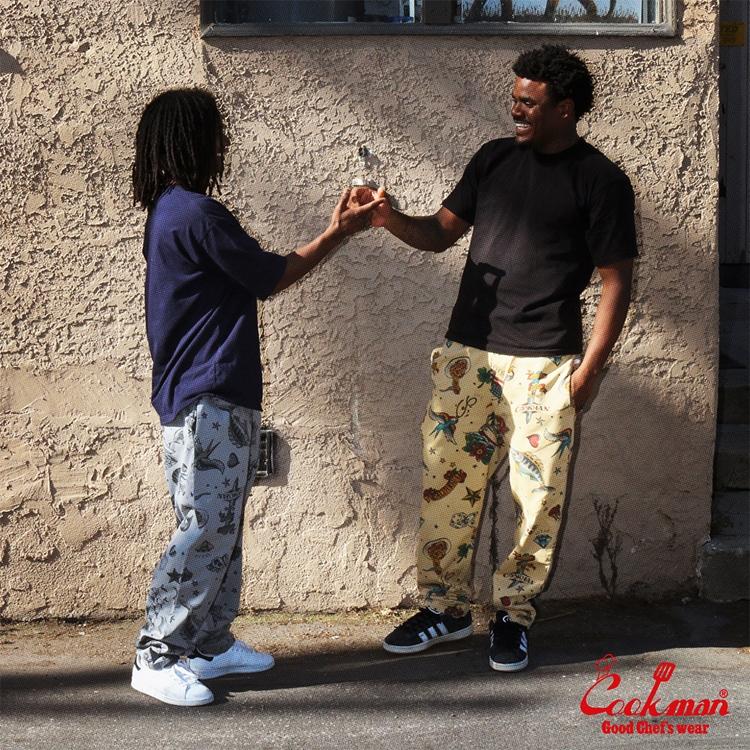 COOKMAN（クックマン） Chef Pants Old Tattoo Beige シェフパンツ