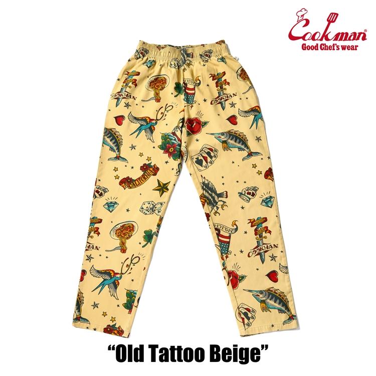 COOKMAN（クックマン） Chef Pants Old Tattoo Beige シェフパンツ