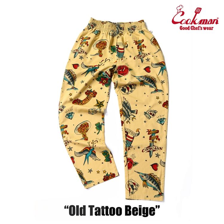 COOKMAN（クックマン） Chef Pants Old Tattoo Beige シェフパンツ