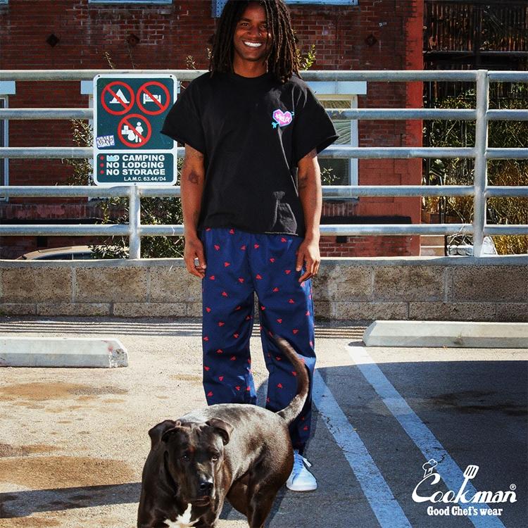 COOKMAN（クックマン） Chef Pants Embroidery Lobster Navy シェフ