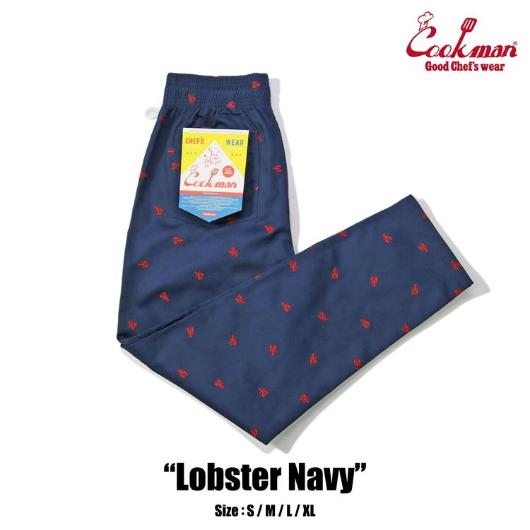 COOKMAN（クックマン） Chef Pants Embroidery Lobster Navy シェフ
