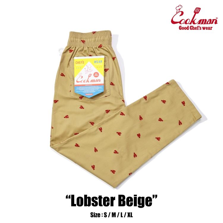 COOKMAN（クックマン） Chef Pants Embroidery Lobster Beige シェフ