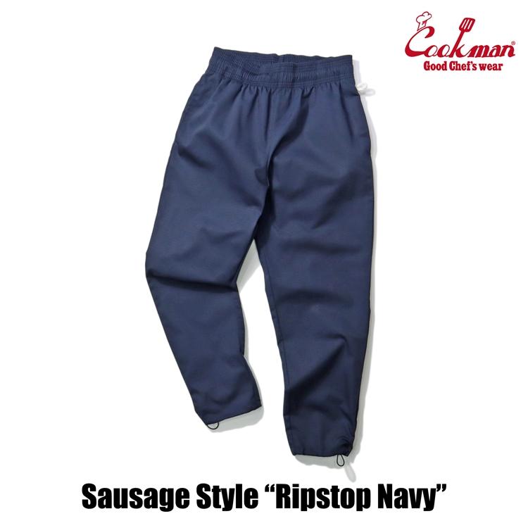 COOKMAN（クックマン） Chef Pants Sausage Style Ripstop Navy シェフ