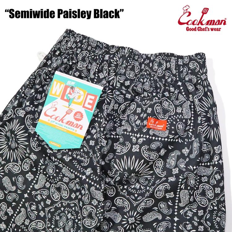 バンブラン さま専用 COOKMAN（クックマン） Chef Pants Semiwide Paisley Black シェフ
