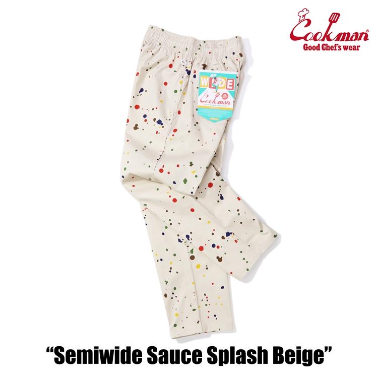 COOKMAN（クックマン） Chef Pants Semiwide Sauce Splash Beige