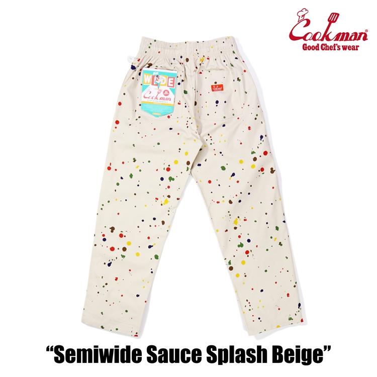 COOKMAN（クックマン） Chef Pants Semiwide Sauce Splash Beige