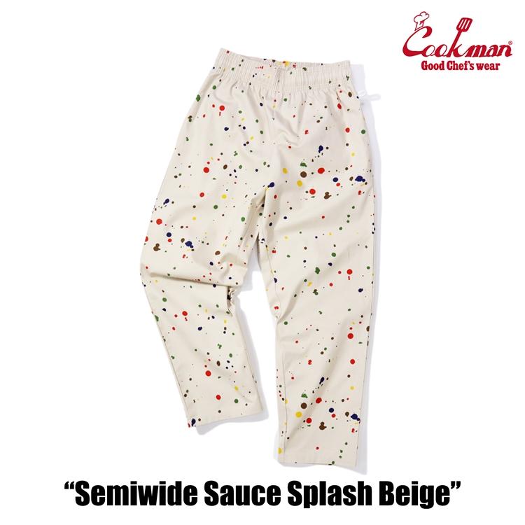 COOKMAN（クックマン） Chef Pants Semiwide Sauce Splash Beige
