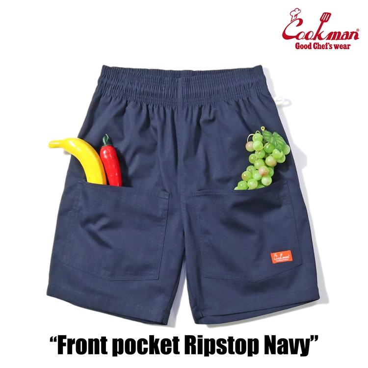 cookman クックマン シェフショーツ 3点まとめ売り ショートパンツ COOKMAN（クックマン） Chef Pants Short Front Pocket Ripstop Navy