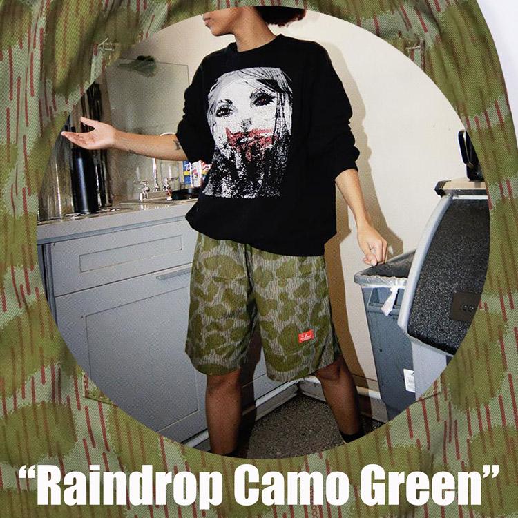 COOKMAN（クックマン） Chef Pants Short Front Pocket Raindrop Camo