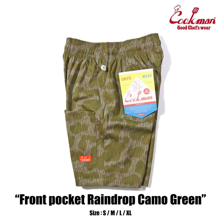 COOKMAN（クックマン） Chef Pants Short Front Pocket Raindrop Camo