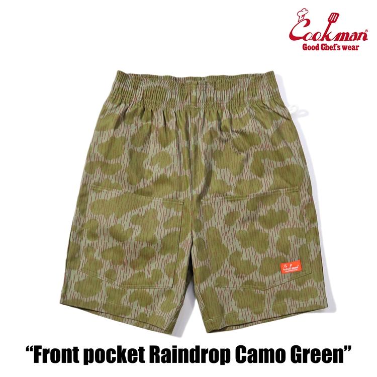 COOKMAN（クックマン） Chef Pants Short Front Pocket Raindrop Camo