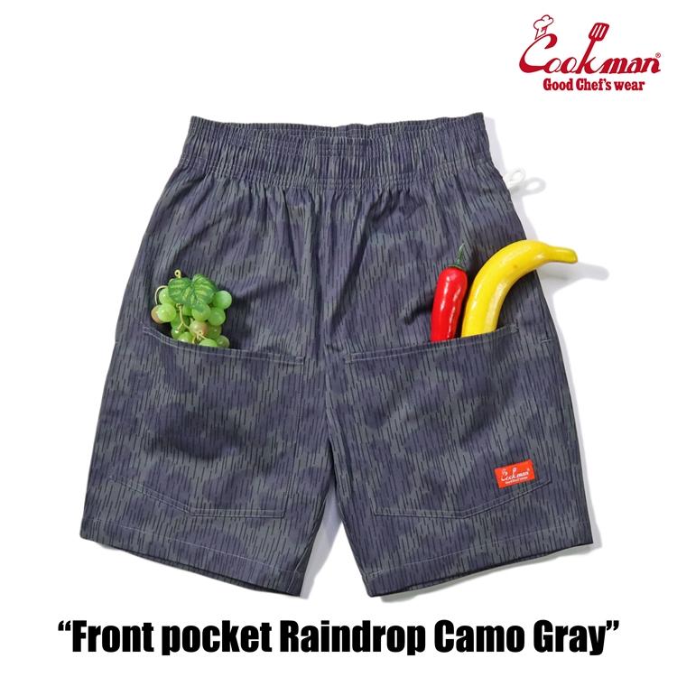 COOKMAN（クックマン） Chef Pants Short Front Pocket Raindrop Camo