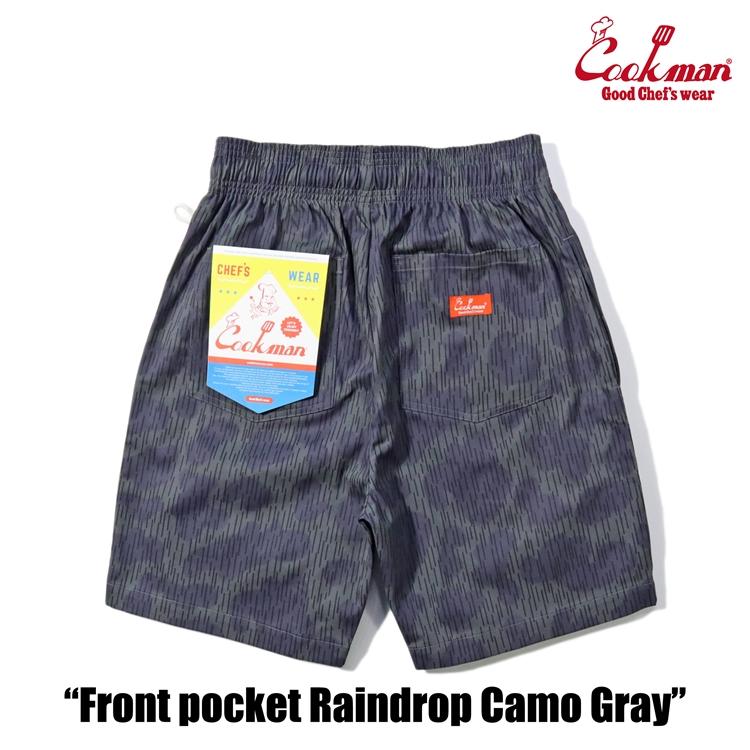 COOKMAN（クックマン） Chef Pants Short Front Pocket Raindrop Camo