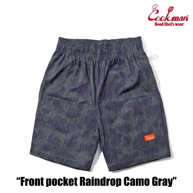 COOKMAN（クックマン） Chef Pants Short Front Pocket Raindrop Camo