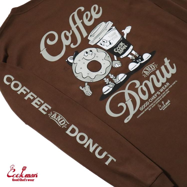 COOKMAN（クックマン） Coffee & Donut ロングスリーブ Tシャツ カフェ