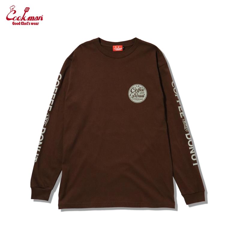 COOKMAN（クックマン） Coffee & Donut ロングスリーブ Tシャツ カフェ