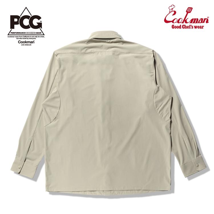 COOKMAN（クックマン） Work Shirts Long Sleeve Beige ワークシャツ