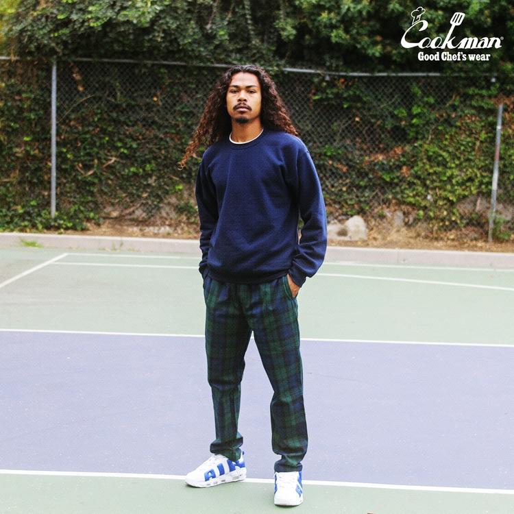 COOKMAN（クックマン） Woven Black Watch Check シェフパンツ