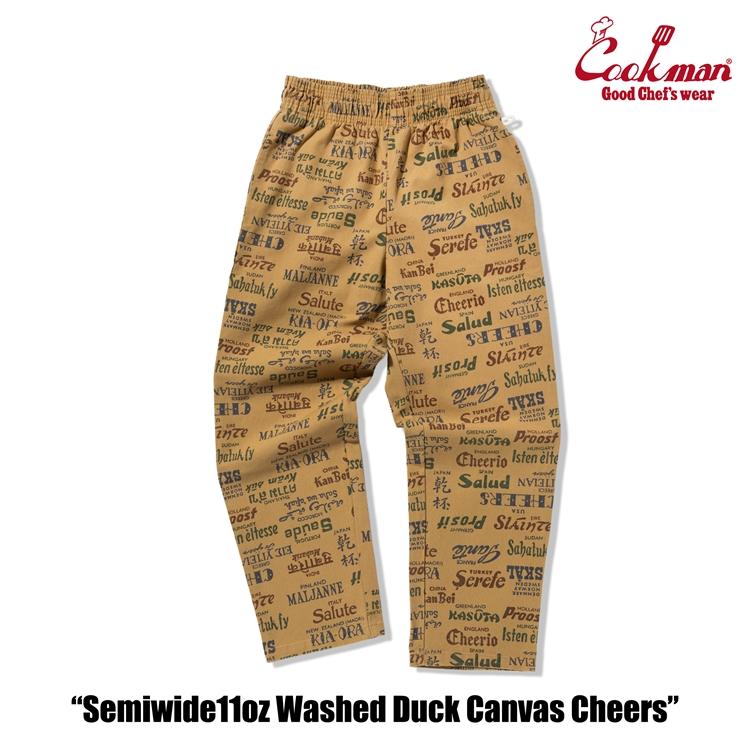 たけぽんまん COOKMAN（クックマン） Chef Pants Semiwide 11oz Washed Duck Canvas