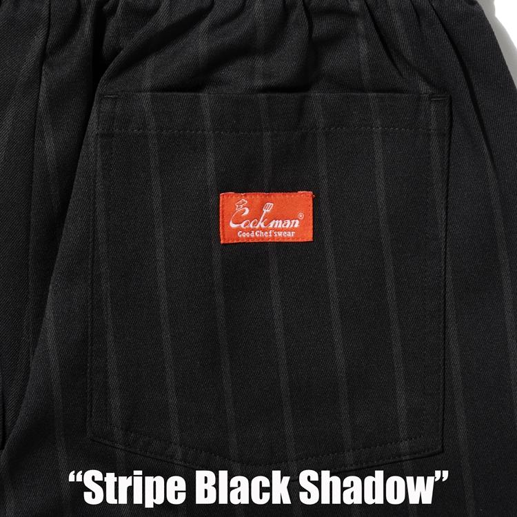 COOKMAN（クックマン） Chef Pants Stripe Black shadow シェフパンツ